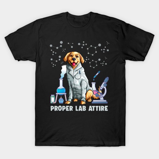 Proper Lab Attire Funny Science Chemistry Labrador Dog Pun Chemistry